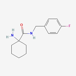 molecular formula C14H19FN2O B12109701 1-Amino-N-(4-fluorobenzyl)cyclohexane-1-carboxamide hydrochloride 