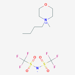molecular formula C11H20F6N2O5S2 B12109706 N-methyl,butyl-morpholinium bis((trifluoromethyl)sulfonyl)imide 