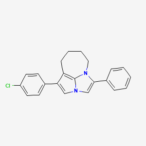 molecular formula C22H19ClN2 B12109757 1-(4-Chloro-phenyl)-4-phenyl-5,6,7,8-tetrahydro-2a,4a-diaza-cyclopenta[cd]azulene 