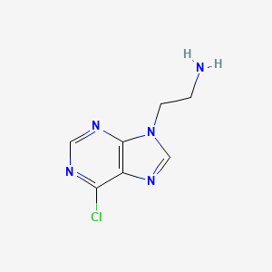 molecular formula C7H8ClN5 B12109779 2-(6-Chloro-9H-purin-9-YL)ethan-1-amine 