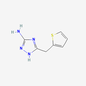 molecular formula C7H8N4S B12109787 1H-1,2,4-Triazole, 3-amino-5-(2-thenyl)- CAS No. 69226-80-8