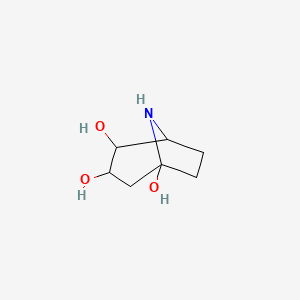 molecular formula C7H13NO3 B12109790 8-Azabicyclo[3.2.1]octane-1,3,4-triol 