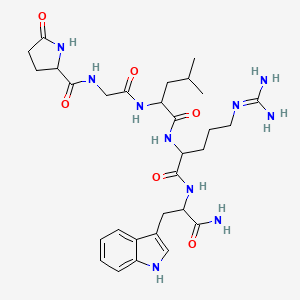 molecular formula C30H44N10O6 B12109846 H-DL-Pyr-Gly-DL-Leu-DL-Arg-DL-Trp-NH2 