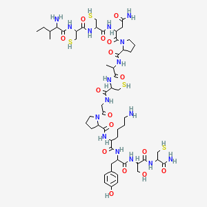 molecular formula C55H88N16O16S4 B12109869 H-DL-xiIle-DL-Cys-DL-Cys-DL-Asn-DL-Pro-DL-Ala-DL-Cys-Gly-DL-Pro-DL-Lys-DL-Tyr-DL-Ser-DL-Cys-NH2 