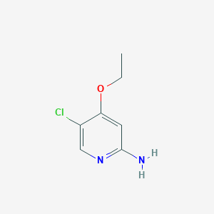 molecular formula C7H9ClN2O B12109941 2-Amino-5-chloro-4-ethoxypyridine 