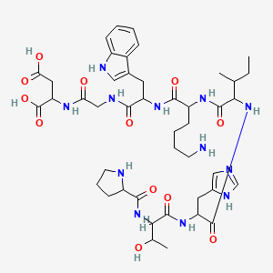 molecular formula C44H64N12O12 B12109985 H-DL-Pro-DL-xiThr-DL-His-DL-xiIle-DL-Lys-DL-Trp-Gly-DL-Asp-OH 