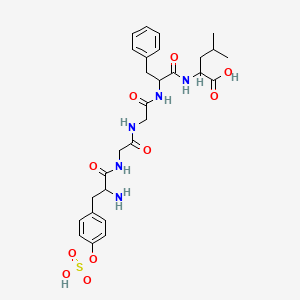 molecular formula C28H37N5O10S B12109986 Leu-Enkephalin (sulfated) H-Tyr(SO3H)-Gly-Gly-Phe-Leu-OH 