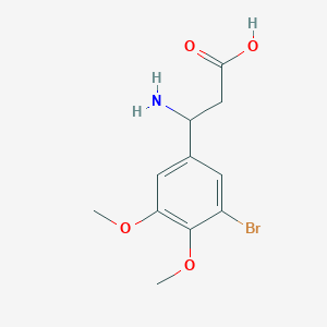 molecular formula C11H14BrNO4 B12110004 3-Amino-3-(3-bromo-4,5-dimethoxyphenyl)propanoic acid CAS No. 773125-00-1