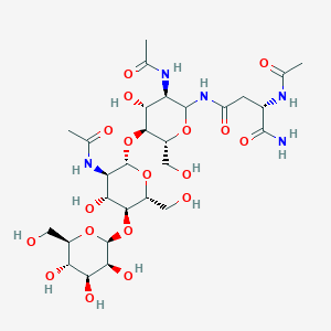 molecular formula C28H47N5O18 B1211001 Glycoprotein 