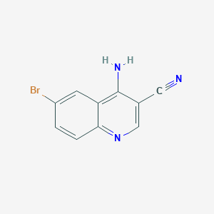 molecular formula C10H6BrN3 B12110063 3-Quinolinecarbonitrile, 4-amino-6-bromo- CAS No. 1146293-16-4