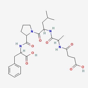 molecular formula C27H38N4O8 B12110079 Suc-Ala-Leu-Pro-Phe-OH 