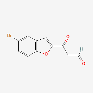 molecular formula C11H7BrO3 B12110091 3-(5-Bromo-1-benzofuran-2-yl)-3-oxopropanal 
