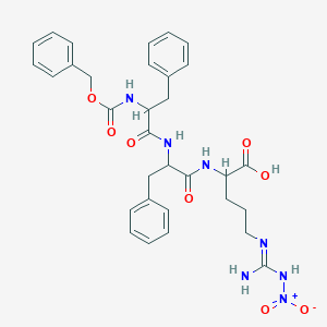 molecular formula C32H37N7O8 B12110119 Cbz-DL-Phe-DL-Phe-DL-Arg(NO2)(NO2)-OH 