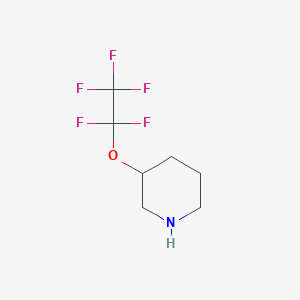 molecular formula C7H10F5NO B12110175 3-(Pentafluoroethoxy)piperidine 