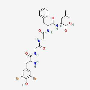 molecular formula C28H35Br2N5O7 B12110196 3,5-Dibr-tyr1 leucine enkephalin 