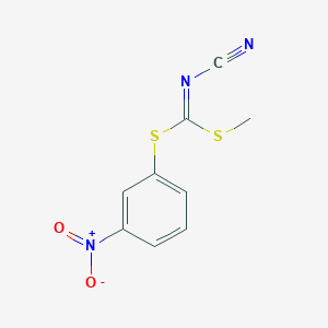 molecular formula C9H7N3O2S2 B121102 Methyl (3-nitrophenyl) cyanocarbonimidodithioate CAS No. 152382-09-7