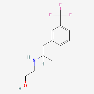 molecular formula C12H16F3NO B1211020 2-[[1-Methyl-2-[3-(trifluoromethyl)phenyl]ethyl]amino]ethanol CAS No. 31173-14-5