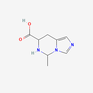 molecular formula C8H11N3O2 B12110213 5-Methyl-5,6,7,8-tetrahydroimidazo[1,5-c]pyrimidine-7-carboxylic acid CAS No. 111858-03-8