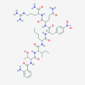 molecular formula C43H65N13O11 B12110241 Abz-Thr-Ile-Nle-p-nitro-Phe-Gln-Arg-NH2 