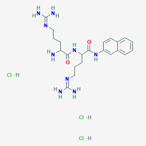 molecular formula C22H36Cl3N9O2 B12110255 H-DL-Arg-DL-Arg-NA.3HCl 