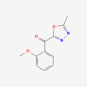 molecular formula C11H10N2O3 B12110262 (2-Methoxy-phenyl)-(5-methyl-[1,3,4]oxadiazol-2-yl)-methanone 