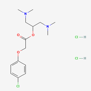 molecular formula C15H25Cl3N2O3 B1211033 1,3-Bis(dimethylamino)propan-2-yl 2-(4-chlorophenoxy)acetate;dihydrochloride CAS No. 95678-81-2