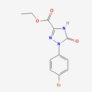 molecular formula C11H10BrN3O3 B12110331 Ethyl 1-(4-bromophenyl)-2,5-dihydro-5-oxo-1h-1,2,4-triazole-3-carboxylate 