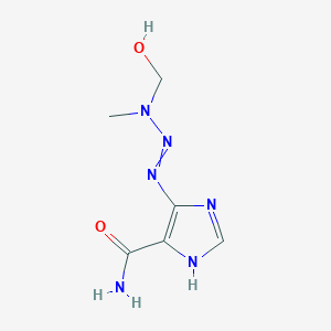 molecular formula C6H10N6O2 B1211037 1-(4-Carbamoyl-1H-imidazol-5-yl)-3-hydroxymethyl-3-methyltriazene 