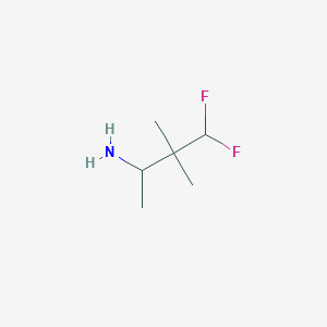 molecular formula C6H13F2N B12110388 4,4-Difluoro-3,3-dimethylbutan-2-amine 