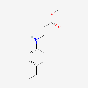 molecular formula C12H17NO2 B12110398 Methyl 3-(4-ethylanilino)propanoate 