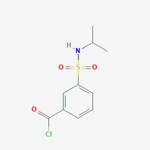 molecular formula C10H12ClNO3S B12110424 Benzoyl chloride, 3-[[(1-methylethyl)amino]sulfonyl]- CAS No. 1171919-19-9