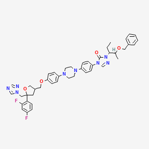 molecular formula C44H48F2N8O4 B12110426 Benzyl Posaconazole 