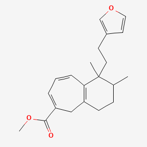 molecular formula C21H26O3 B12110431 Methyl 1-[2-(furan-3-yl)ethyl]-1,2-dimethyl-2,3,4,5-tetrahydrobenzo[7]annulene-6-carboxylate 