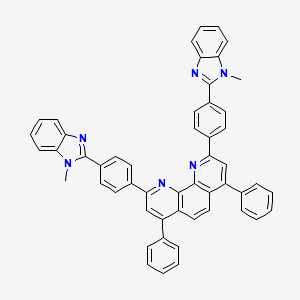 molecular formula C52H36N6 B12110440 1,10-Phenanthroline,2,9-bis[4-(1-methyl-1H-benzimidazol-2-yl)phenyl]-4,7-diphenyl- 