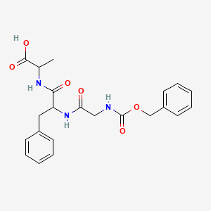 molecular formula C22H25N3O6 B12110452 2-[[3-Phenyl-2-[[2-(phenylmethoxycarbonylamino)acetyl]amino]propanoyl]amino]propanoic acid 