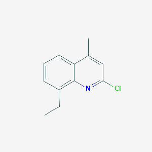 molecular formula C12H12ClN B12110456 2-Chloro-8-ethyl-4-methylquinoline 