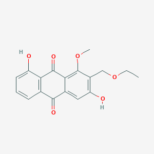 molecular formula C18H16O6 B1211046 3,8-Dihydroxy-2-ethoxymethyl-1-methoxyanthraquinone CAS No. 94035-92-4