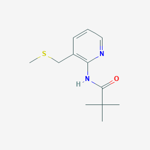 molecular formula C12H18N2OS B12110462 2,2-dimethyl-N-[3-[(methylthio)methyl]-2-pyridyl]propionamide CAS No. 86847-75-8