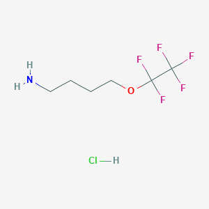 molecular formula C6H11ClF5NO B12110466 4-(Pentafluoroethyloxy)butylamine hydrochloride 