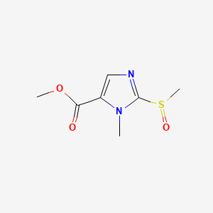 molecular formula C7H10N2O3S B1211048 1-Methyl-2-methylsulfinyl-5-methoxycarbonylimidazole CAS No. 77410-18-5