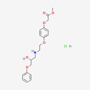 molecular formula C20H26ClNO6 B1211049 Methyl (+-)-(4-(2-((2-hydroxy-3-phenoxypropyl)amino)ethoxy)phenoxy)acetate CAS No. 140834-55-5