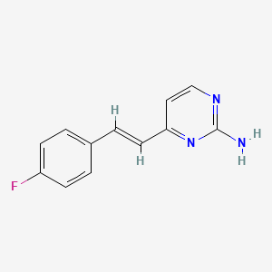 molecular formula C12H10FN3 B12110494 4-(4-Fluorostyryl)pyrimidin-2-amine 