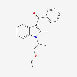 molecular formula C21H23NO2 B1211050 3-Benzoyl-N-beta-ethoxyisopropyl-2-methylindole CAS No. 77992-61-1