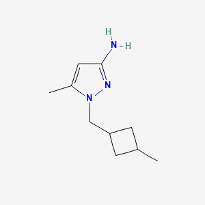 molecular formula C10H17N3 B12110505 5-Methyl-1-(3-methyl-cyclobutylmethyl)-1H-pyrazol-3-ylamine 