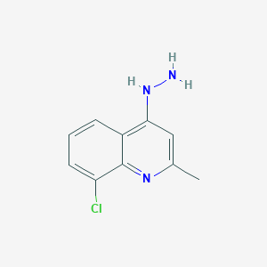 molecular formula C10H10ClN3 B12110507 8-Chloro-4-hydrazino-2-methyl-quinoline CAS No. 203626-36-2
