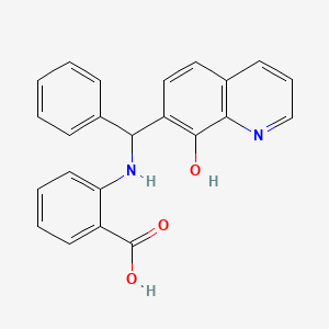 molecular formula C23H18N2O3 B12110531 Anthranilic acid, N-(alpha-(8-hydroxy-7-quinolyl)benzyl)- CAS No. 5394-35-4