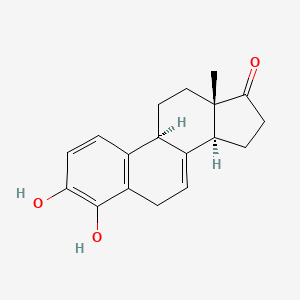 molecular formula C18H20O3 B1211054 Estra-1,3,5(10),7-tetraen-17-one, 3,4-dihydroxy- CAS No. 81608-62-0