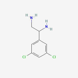 molecular formula C8H10Cl2N2 B12110558 1-(3,5-Dichlorophenyl)ethane-1,2-diamine 