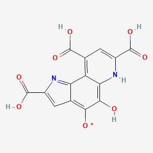 molecular formula C14H7N2O8 B1211056 2,7,9-Tricarboxypyrrolo(2,3-f)quinoline-4-ol-5-one CAS No. 84371-05-1