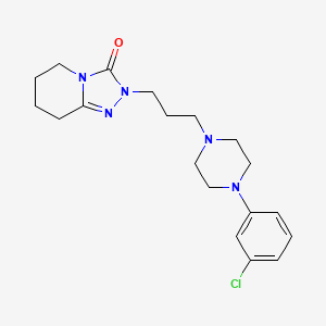 molecular formula C19H26ClN5O B1211058 5,6,7,8-Tetrahydrotrazodone CAS No. 86227-20-5